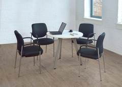 Small 4 Person White Conference Table